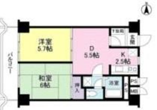 中落合ガーデニアの物件間取画像